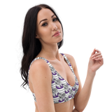 Purp Gang Double Cup Motif Padded Bikini Top