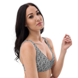 razel™ Face QR Code Motif Padded Bikini Top