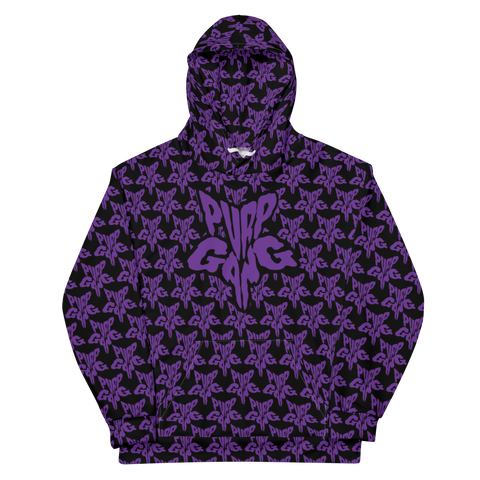 Purp Gang Rock Star Motif Hoodie