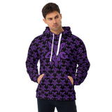 Purp Gang Rock Star Motif Hoodie