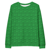 Marijuana Tree Star Motif Crewneck