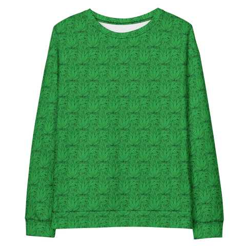 Marijuana Tree Star Motif Crewneck