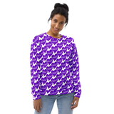 razel™ Purple Hearted Motif Crewneck