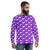 razel™ Purple Hearted Motif Crewneck