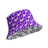 Purp Gang Double Cup / razel™ Purple Hearted Motif Bucket Hat (Reversible)