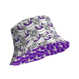 Purp Gang Double Cup / razel™ Purple Hearted Motif Bucket Hat (Reversible)