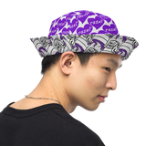 Purp Gang Double Cup / razel™ Purple Hearted Motif Bucket Hat (Reversible)