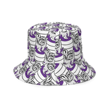 Purp Gang Double Cup / razel™ Purple Hearted Motif Bucket Hat (Reversible)