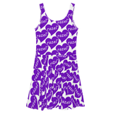 razel™ Purple Hearted Motif Sun Dress