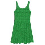 Marijuana Tree Star Motif Sun Dress