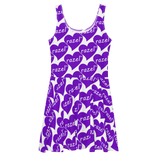 razel™ Purple Hearted Motif Sun Dress