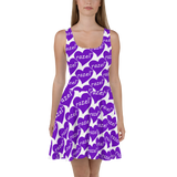 razel™ Purple Hearted Motif Sun Dress