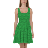 Marijuana Tree Star Motif Sun Dress