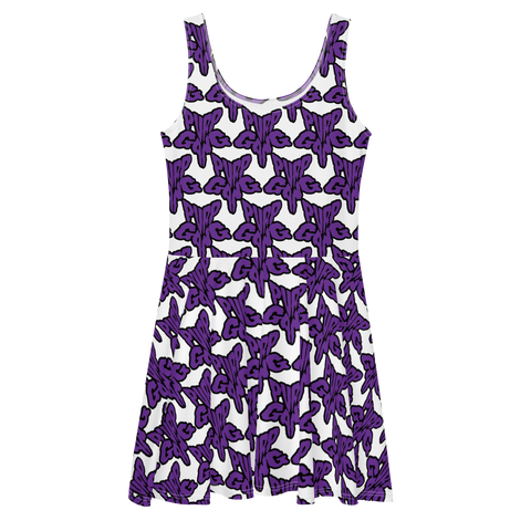 Purp Gang Rock Star Motif Sun Dress