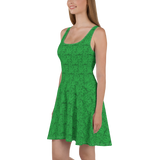 Marijuana Tree Star Motif Sun Dress