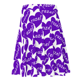 razel™ Purple Hearted Motif Sun Skirt