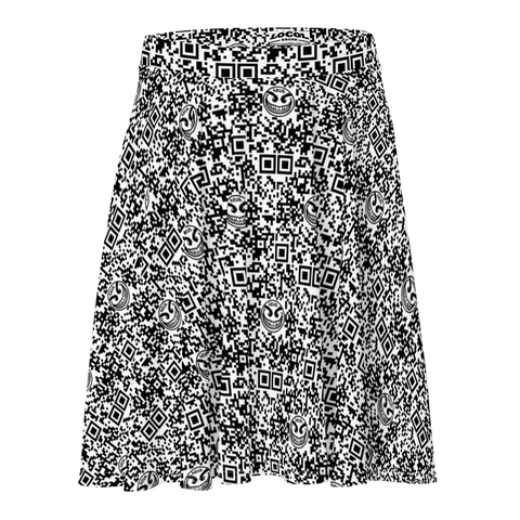 razel™ Face QR Code Motif Sun Skirt