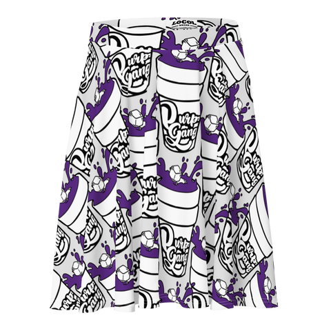 Purp Gang Double Cup Motif Sun Skirt