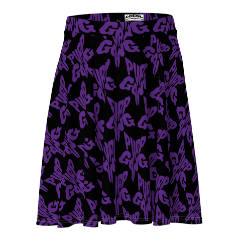 Purp Gang Rock Star Motif Sun Skirt