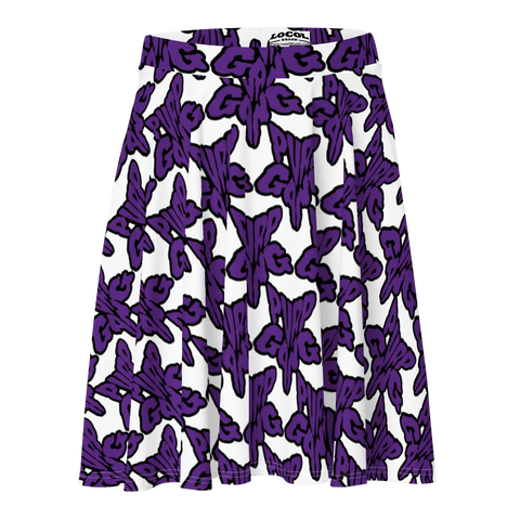 Purp Gang Rock Star Motif Sun Skirt