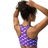 razel™ Purple Hearted Motif Sports Bra