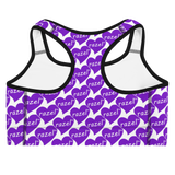 razel™ Purple Hearted Motif Sports Bra