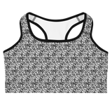 razel™ Face QR Code Motif Sports Bra