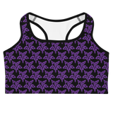 Purp Gang Rock Star Motif Sports Bra