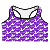 razel™ Purple Hearted Motif Sports Bra