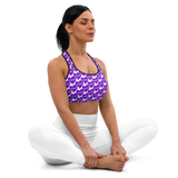 razel™ Purple Hearted Motif Sports Bra