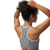 razel™ Face QR Code Motif Sports Bra