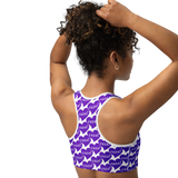 razel™ Purple Hearted Motif Sports Bra