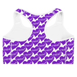 razel™ Purple Hearted Motif Sports Bra