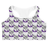 Purp Gang Double Cup Motif Sports Bra