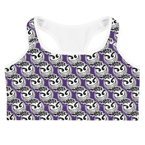 razel™ Gang Drip Face Motif Sports Bra