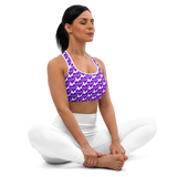 razel™ Purple Hearted Motif Sports Bra