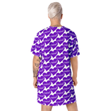 razel™ Purple Hearted Motif T-shirt Dress