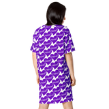 razel™ Purple Hearted Motif T-shirt Dress