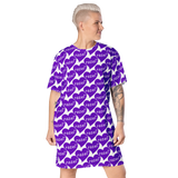 razel™ Purple Hearted Motif T-shirt Dress