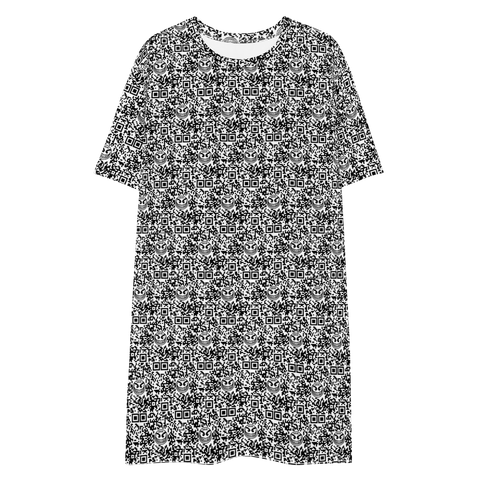 razel™ Face QR Code Motif T-shirt Dress