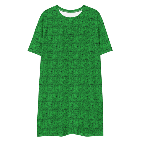 Marijuana Tree Star Motif T-shirt Dress