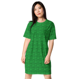 Marijuana Tree Star Motif T-shirt Dress