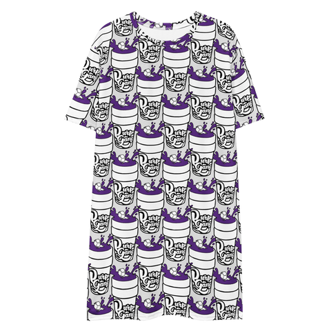 Purp Gang Double Cup Motif T-shirt Dress