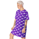 razel™ Purple Hearted Motif T-shirt Dress