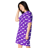 razel™ Purple Hearted Motif T-shirt Dress