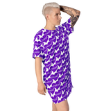 razel™ Purple Hearted Motif T-shirt Dress