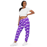 razel™ Purple Hearted Motif Unisex Track Pants