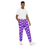 razel™ Purple Hearted Motif Unisex Track Pants