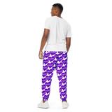 razel™ Purple Hearted Motif Unisex Track Pants