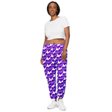 razel™ Purple Hearted Motif Unisex Track Pants